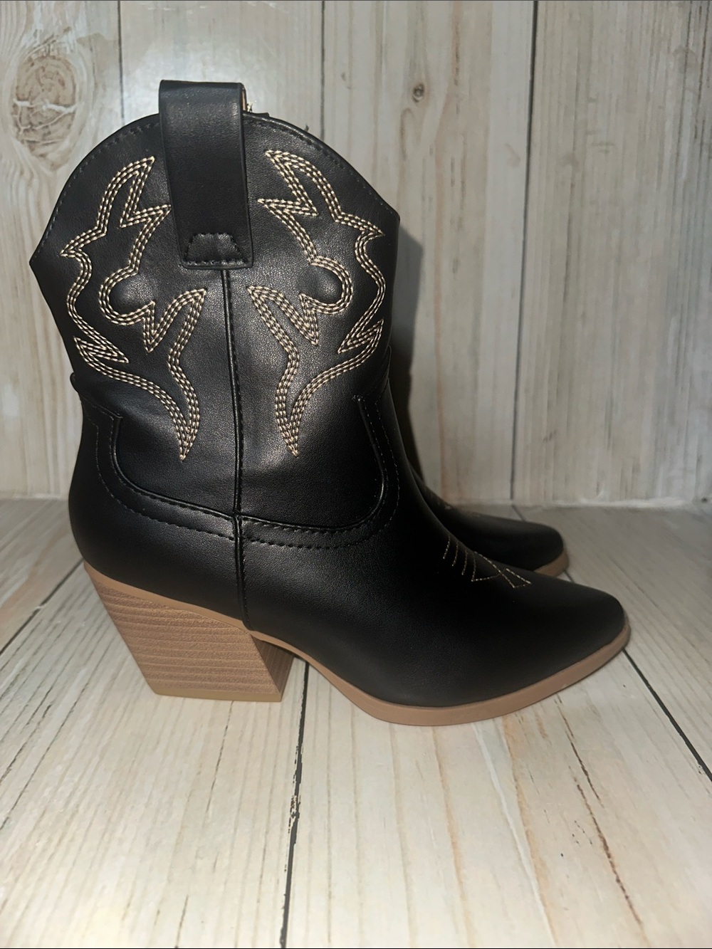 Black Western Ankle Boots